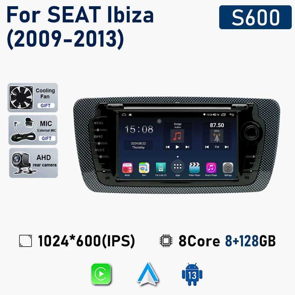 7" Touchscreen Car Stereo Head Unit For Seat Ibiza 6j 2009 - 2013 Multimedia Player GPS Navigation Carplay Android Auto Radio