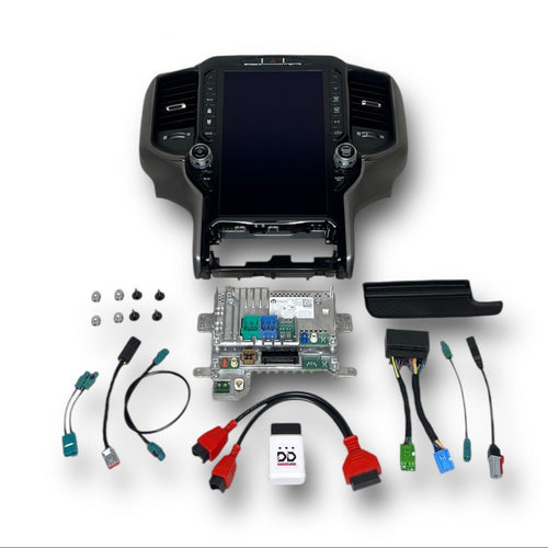 2019-2024 RAM 1500 UBQ Uconnect 5 Upgrade kit with 12-inch Touchscreen including Wireless Apple CarPlay / Android Auto